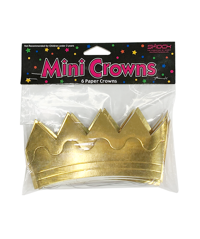 Mini Gold Party Crowns