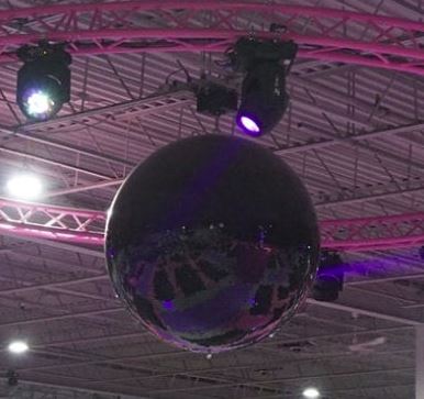 Giant Disco Balls - Black Glass